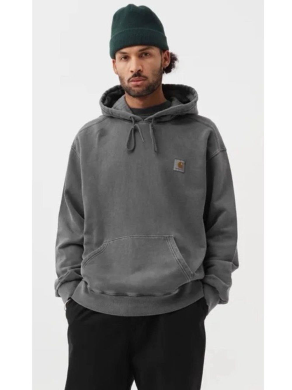 Carhartt Men's Charcoal Hooded Sweatshirt